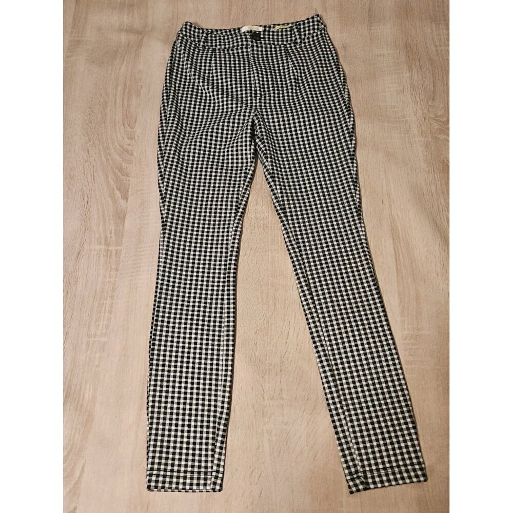 Maeve By Anthropologie Houndstooth Check Stretch Leggings Pants Us Size 0